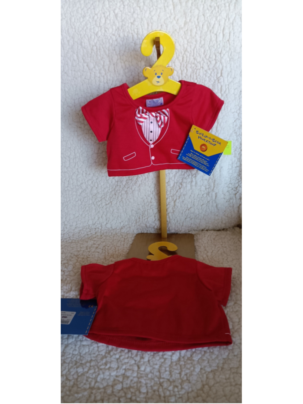 NWT Build-A-Bear Workshop Red Tuxedo Shirt